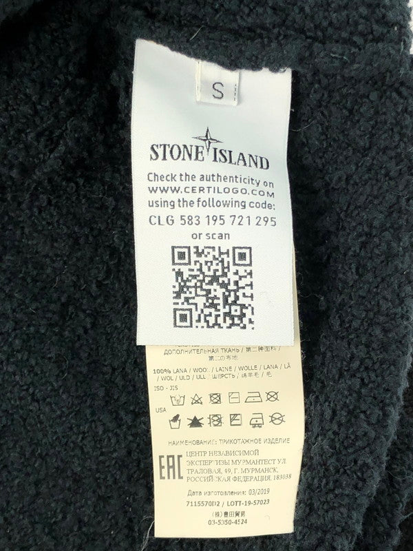 【中古品】【メンズ】 STONE ISLAND ストーンアイランド 19AW PEELING KNIT SWEATER 711557002 ピーリングニットセーター トップス 141-250111-mo-01-tag サイズ：S カラー：ネイビー 万代Net店