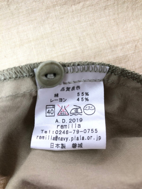 【中古品】【メンズ】 REMILLA レミーナ RAYON BLEND S/S SHIRT レーヨン混半袖シャツ トップス 140-260509-rt-06-tag サイズ：XL カラー：グリーン 万代Net店