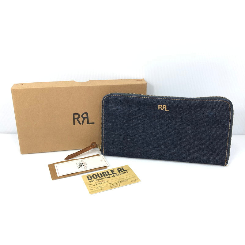 【中古美品】【メンズ】 RRL ダブルアールエル INDIGO DENIM TRAVEL WALLET MARRSLG0G220003410 インディゴデニム トラベル ウォレット ジップウォレット 長財布 200-250115-hi-18-tag カラー：インディゴ 万代Net店