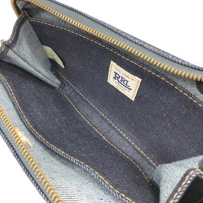 【中古美品】【メンズ】 RRL ダブルアールエル INDIGO DENIM TRAVEL WALLET MARRSLG0G220003410 インディゴデニム トラベル ウォレット ジップウォレット 長財布 200-250115-hi-18-tag カラー：インディゴ 万代Net店