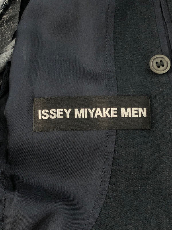 【中古品】【メンズ】 ISSEY MIYAKE MEN イッセイミヤケ メン TAILORED JACKET ME91FD165 テーラードジャケット アウター 140-250111-mo-18-tag サイズ：3 カラー：ブラック 万代Net店