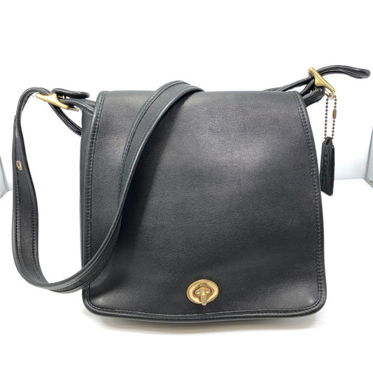 【中古品】【メンズ】 COACH コーチ LEATHER SHOULDER BAG 9715 レザーショルダーバッグ カバン オールドコーチ 180-250116-hi-09-tag カラー：ブラック 万代Net店