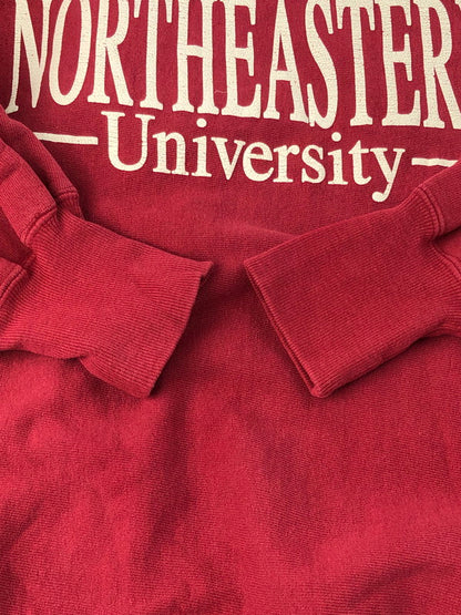 【現状渡し品】【メンズ】 Champion チャンピオン REVERSE WEAVE NORTHEASTERN UNIVERSITY SWEAT リバースウィーブ スウェット トップス トレーナー 146-250111-mo-05-tag サイズ：L カラー：レッド 万代Net店