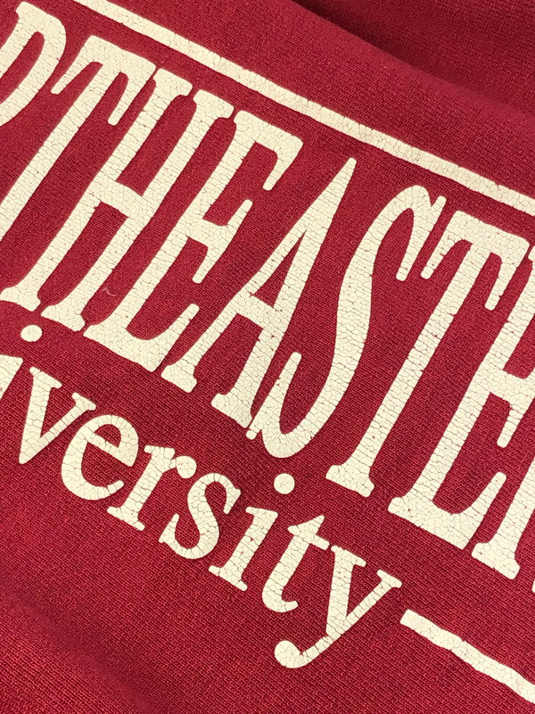 【現状渡し品】【メンズ】 Champion チャンピオン REVERSE WEAVE NORTHEASTERN UNIVERSITY SWEAT リバースウィーブ スウェット トップス トレーナー 146-250111-mo-05-tag サイズ：L カラー：レッド 万代Net店