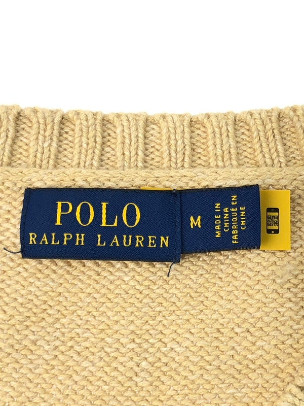 【中古品】【メンズ】 POLO RALPH LAUREN ポロ・ラルフローレン POLO BEAR SWETER 211872738001 ポロ ベア セーター トップス 170-250111-mo-04-tag サイズ：M カラー：ベージュ 万代Net店