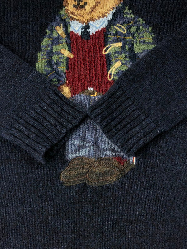 【中古品】【レディース】 POLO RALPH LAUREN ポロ・ラルフローレン POLO BEAR SWEATER ポロベア セーター トップス 147-250111-mo-03-tag サイズ：M カラー：ネイビー 万代Net店