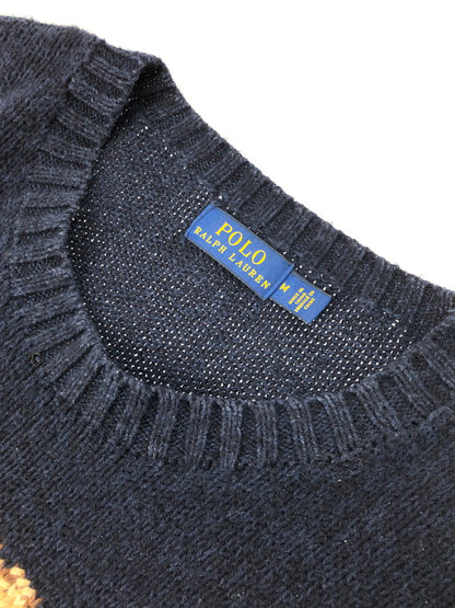 【中古品】【レディース】 POLO RALPH LAUREN ポロ・ラルフローレン POLO BEAR SWEATER ポロベア セーター トップス 147-250111-mo-03-tag サイズ：M カラー：ネイビー 万代Net店