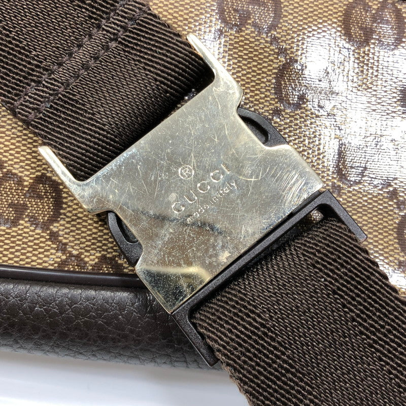 【中古品】【レディース】 GUCCI グッチ GGクリスタル ウエストポーチ 336672 ウエストバッグ ボディバッグ カバン 180-250116-hi-10-tag カラー：ブラウン 万代Net店