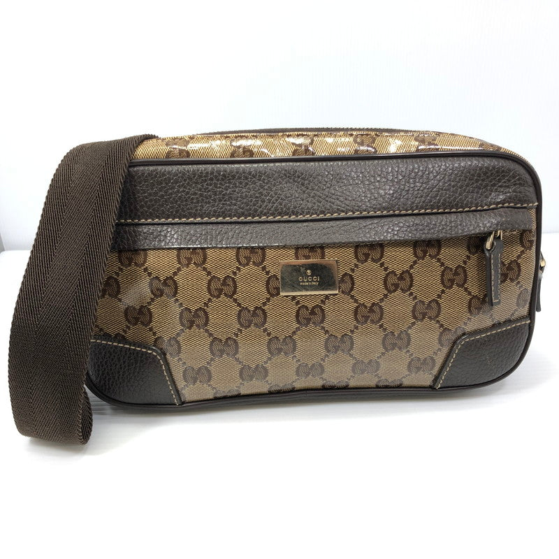 【中古品】【レディース】 GUCCI グッチ GGクリスタル ウエストポーチ 336672 ウエストバッグ ボディバッグ カバン 180-250116-hi-10-tag カラー：ブラウン 万代Net店