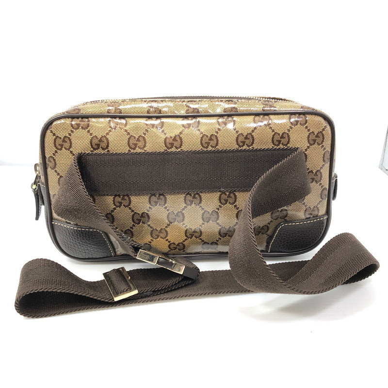 【中古品】【レディース】 GUCCI グッチ GGクリスタル ウエストポーチ 336672 ウエストバッグ ボディバッグ カバン 180-250116-hi-10-tag カラー：ブラウン 万代Net店