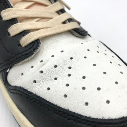 【中古品】【メンズ】 NIKE ナイキ × TRAVIS SCOTT トラヴィススコット × FRAGMENT フラグメント コラボ AIR JORDAN 1 LOW OG SP DM7866-140 エアジョーダン1 ロー OG SP スニーカー 靴 160-250118-hi-02-tag サイズ：28.5cm US 10.5 カラー：SAIL/MILITARY BLUE 万代Net店