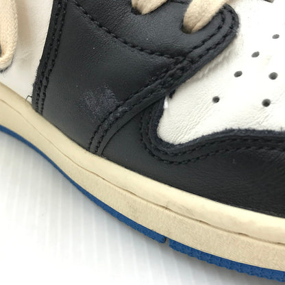 【中古品】【メンズ】 NIKE ナイキ × TRAVIS SCOTT トラヴィススコット × FRAGMENT フラグメント コラボ AIR JORDAN 1 LOW OG SP DM7866-140 エアジョーダン1 ロー OG SP スニーカー 靴 160-250118-hi-02-tag サイズ：28.5cm US 10.5 カラー：SAIL/MILITARY BLUE 万代Net店