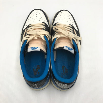 【中古品】【メンズ】 NIKE ナイキ × TRAVIS SCOTT トラヴィススコット × FRAGMENT フラグメント コラボ AIR JORDAN 1 LOW OG SP DM7866-140 エアジョーダン1 ロー OG SP スニーカー 靴 160-250118-hi-02-tag サイズ：28.5cm US 10.5 カラー：SAIL/MILITARY BLUE 万代Net店