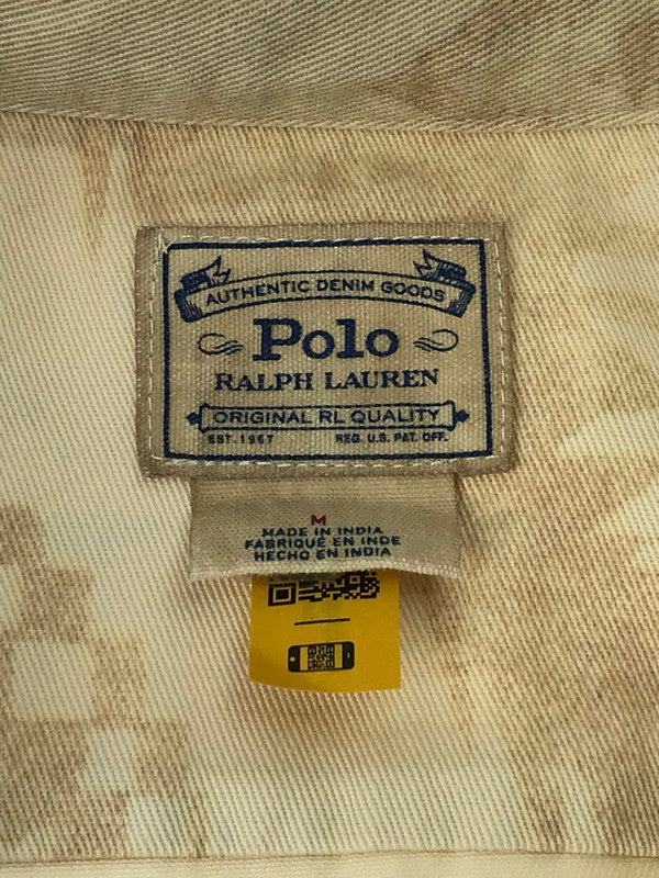 【中古品】【メンズ】 POLO RALPH LAUREN ポロ・ラルフローレン L/S SHIRT ネイティブ柄  ロングスリーブシャツ 長袖 トップス 146-250201-mo-10-tag サイズ：M カラー：ベージュ 万代Net店