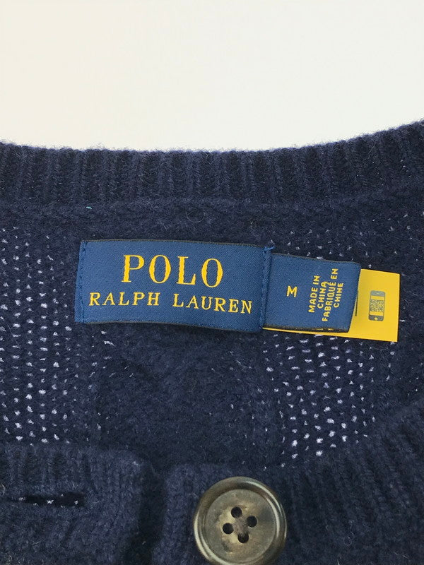 【中古品】【メンズ】 POLO RALPH LAUREN ポロ・ラルフローレン WOOL CASHMERE MULTI CARDIGAN ウール カシミヤ マルチカーディガン ニット トップス 146-250128-yk-11-tag サイズ：Ｍ カラー：マルチカラー 万代Net店