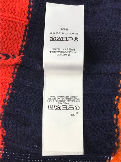 【中古品】【メンズ】 POLO RALPH LAUREN ポロ・ラルフローレン WOOL CASHMERE MULTI CARDIGAN ウール カシミヤ マルチカーディガン ニット トップス 146-250128-yk-11-tag サイズ：Ｍ カラー：マルチカラー 万代Net店