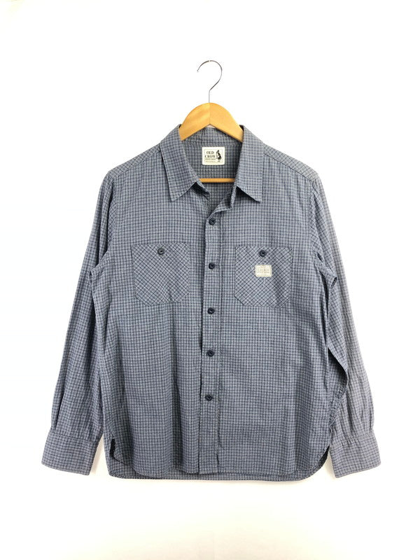 【現状渡し品】【メンズ】 OLD CROW オールドクロー L/S CHECK SHIRTS OOC-21-SS-11 チェックシャツ 長袖シャツ 145-260518-na-19-tagh サイズ：M カラー：ブルー/グレー系 万代Net店
