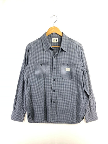 【現状渡し品】【メンズ】 OLD CROW オールドクロー L/S CHECK SHIRTS OOC-21-SS-11 チェックシャツ 長袖シャツ 145-260518-na-19-tagh サイズ：M カラー：ブルー/グレー系 万代Net店
