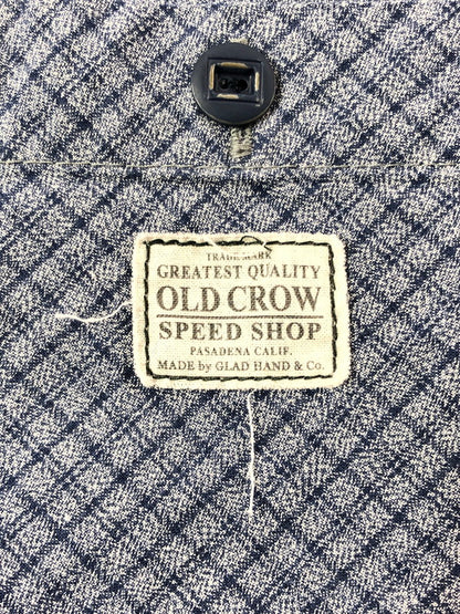 【現状渡し品】【メンズ】 OLD CROW オールドクロー L/S CHECK SHIRTS OOC-21-SS-11 チェックシャツ 長袖シャツ 145-260518-na-19-tagh サイズ：M カラー：ブルー/グレー系 万代Net店