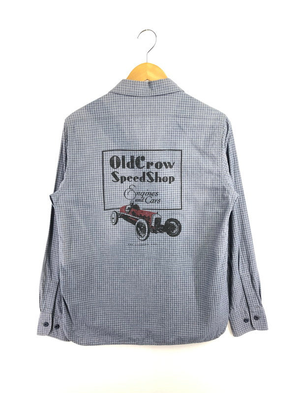 【現状渡し品】【メンズ】 OLD CROW オールドクロー L/S CHECK SHIRTS OOC-21-SS-11 チェックシャツ 長袖シャツ 145-260518-na-19-tagh サイズ：M カラー：ブルー/グレー系 万代Net店