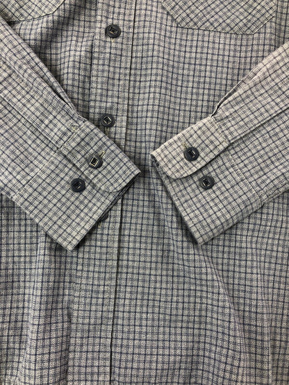 【現状渡し品】【メンズ】 OLD CROW オールドクロー L/S CHECK SHIRTS OOC-21-SS-11 チェックシャツ 長袖シャツ 145-260518-na-19-tagh サイズ：M カラー：ブルー/グレー系 万代Net店