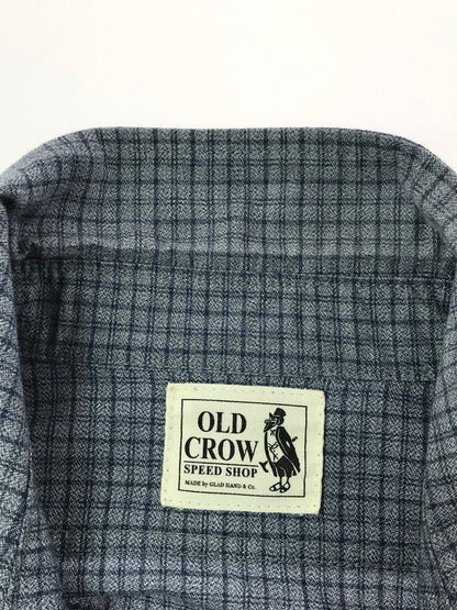 【現状渡し品】【メンズ】 OLD CROW オールドクロー L/S CHECK SHIRTS OOC-21-SS-11 チェックシャツ 長袖シャツ 145-260518-na-19-tagh サイズ：M カラー：ブルー/グレー系 万代Net店