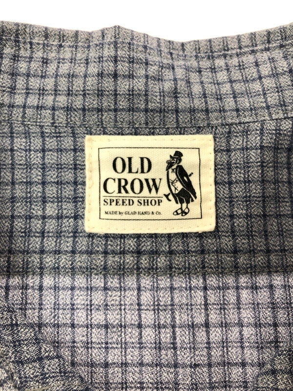 【現状渡し品】【メンズ】 OLD CROW オールドクロー L/S CHECK SHIRTS OOC-21-SS-11 チェックシャツ 長袖シャツ 145-260518-na-19-tagh サイズ：M カラー：ブルー/グレー系 万代Net店