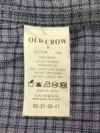 【現状渡し品】【メンズ】 OLD CROW オールドクロー L/S CHECK SHIRTS OOC-21-SS-11 チェックシャツ 長袖シャツ 145-260518-na-19-tagh サイズ：M カラー：ブルー/グレー系 万代Net店