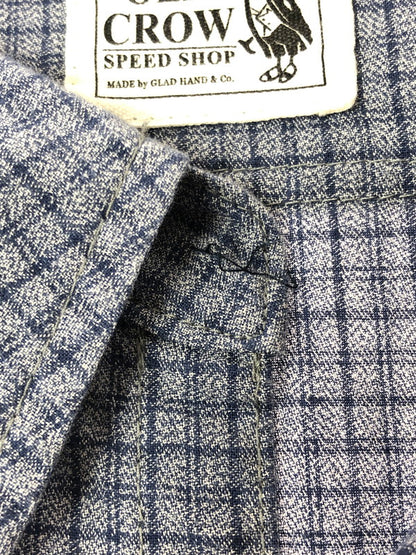 【現状渡し品】【メンズ】 OLD CROW オールドクロー L/S CHECK SHIRTS OOC-21-SS-11 チェックシャツ 長袖シャツ 145-260518-na-19-tagh サイズ：M カラー：ブルー/グレー系 万代Net店