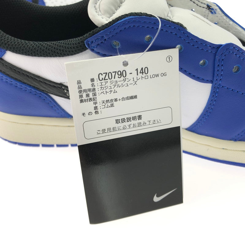 【中古美品】【メンズ】 NIKE ナイキ CZ0790-140 AIR JORDAN 1 RETRO LOW OG "GAME ROYAL" エアジョーダン1 レトロ ロー OG ゲームロイヤル スニーカー 靴 160-250120-ki-02-tag サイズ：28cm US10 カラー：WHITE/BLACK-GAME ROYAL 万代Net店