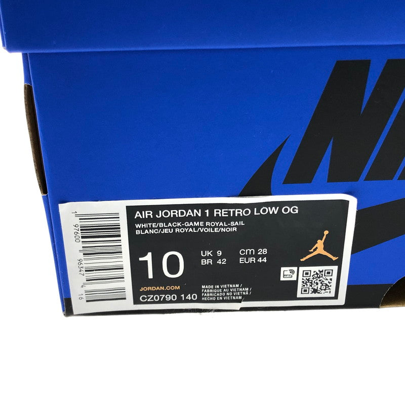 【中古美品】【メンズ】 NIKE ナイキ CZ0790-140 AIR JORDAN 1 RETRO LOW OG "GAME ROYAL" エアジョーダン1 レトロ ロー OG ゲームロイヤル スニーカー 靴 160-250120-ki-02-tag サイズ：28cm US10 カラー：WHITE/BLACK-GAME ROYAL 万代Net店