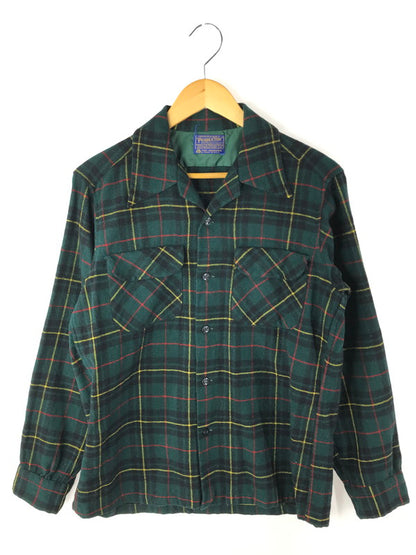 【中古品】【メンズ】 PENDLETON ペンドルトン 70's WOOL CHECK BOARD SHIRT 70年代 ウールチェック ボードシャツ 長袖シャツ ヴィンテージ 146-250115-hi-36-tag サイズ：M カラー：グリーン 万代Net店