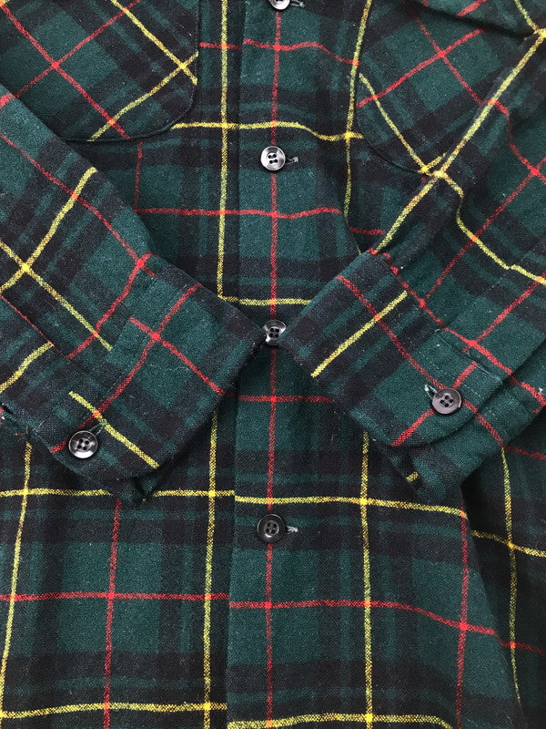 【中古品】【メンズ】 PENDLETON ペンドルトン 70's WOOL CHECK BOARD SHIRT 70年代 ウールチェック ボードシャツ 長袖シャツ ヴィンテージ 146-250115-hi-36-tag サイズ：M カラー：グリーン 万代Net店