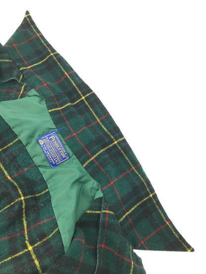 【中古品】【メンズ】 PENDLETON ペンドルトン 70's WOOL CHECK BOARD SHIRT 70年代 ウールチェック ボードシャツ 長袖シャツ ヴィンテージ 146-250115-hi-36-tag サイズ：M カラー：グリーン 万代Net店
