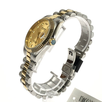 【中古美品】【メンズ】 TECHNOS テクノス WRIST WATCH T9604TC リストウォッチ デイト コンビ クォーツ 腕時計 197-250119-hi-06-tag カラー：シルバー 万代Net店