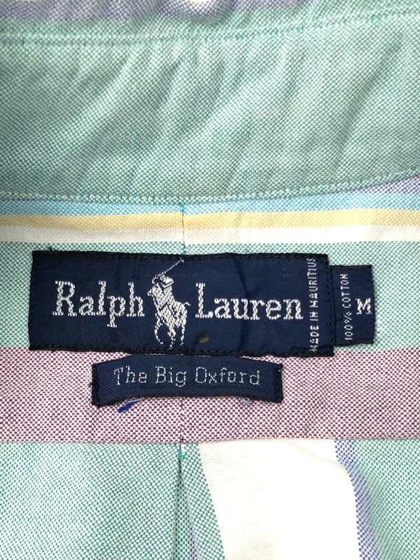 【中古品】【メンズ】 RALPH LAUREN ラルフローレン THE BIG OXFORD BD STRIPE SHIRT ビッグ オックスフォード ボタンダウン ストライプシャツ 長袖シャツ 146-250118-hi-24-tag サイズ：M カラー：マルチカラー 万代Net店