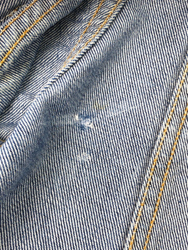 【中古品】【メンズ/レディース】 VINTAGE 60S FRONT PLEATED 4 POCKET DENIM JACKET ヴィンテージ 60年代 スナップボタン フロントプリーツ 4ポケット デニムジャケット アウター 146-250119-mo-19-tag カラー：ブルー 万代Net店