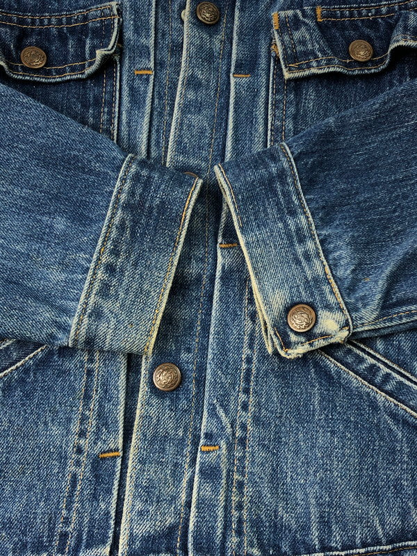 【中古品】【メンズ/レディース】 VINTAGE 60S FRONT PLEATED 4 POCKET DENIM JACKET ヴィンテージ 60年代 スナップボタン フロントプリーツ 4ポケット デニムジャケット アウター 146-250119-mo-19-tag カラー：ブルー 万代Net店