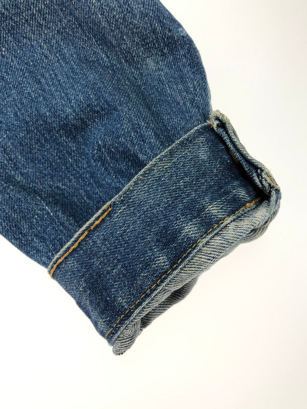 【中古品】【メンズ/レディース】 VINTAGE 60S FRONT PLEATED 4 POCKET DENIM JACKET ヴィンテージ 60年代 スナップボタン フロントプリーツ 4ポケット デニムジャケット アウター 146-250119-mo-19-tag カラー：ブルー 万代Net店