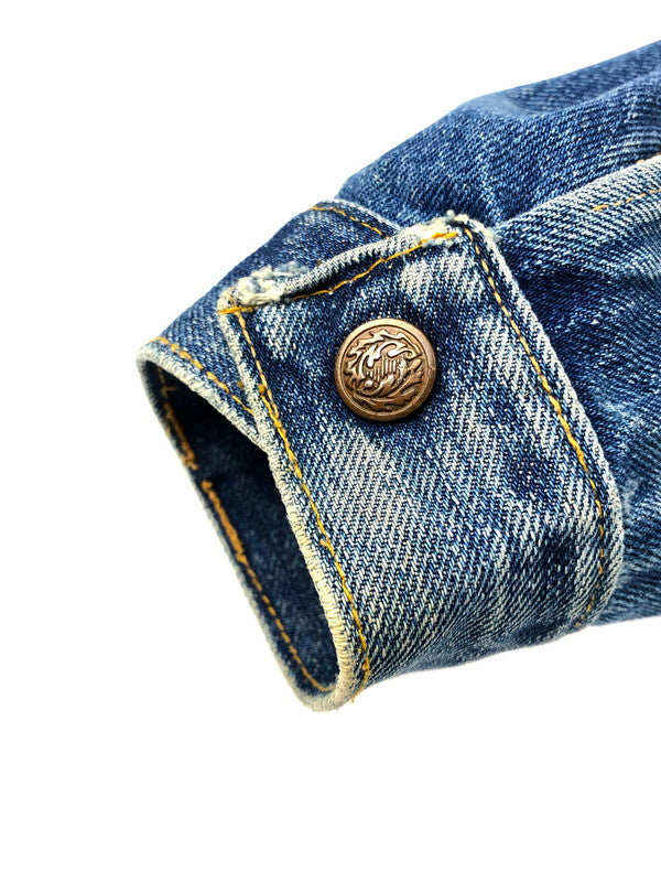 【中古品】【メンズ/レディース】 VINTAGE 60S FRONT PLEATED 4 POCKET DENIM JACKET ヴィンテージ 60年代 スナップボタン フロントプリーツ 4ポケット デニムジャケット アウター 146-250119-mo-19-tag カラー：ブルー 万代Net店
