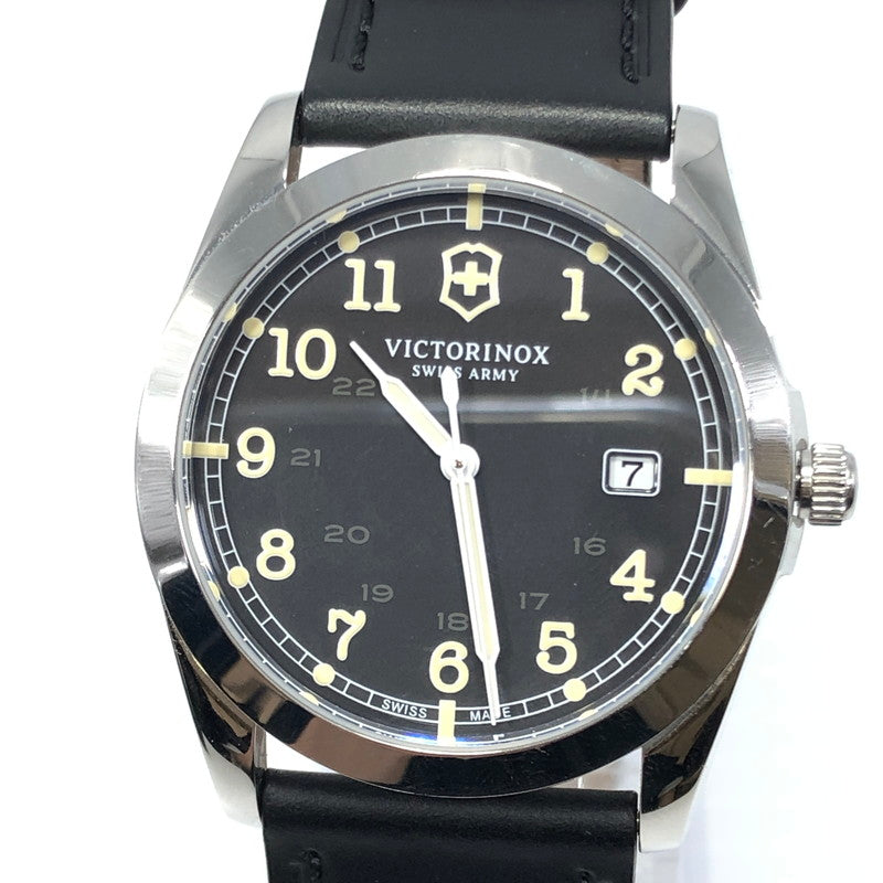 【中古品】【メンズ】 Victorinox ビクトリノックス SWISS ARMY 241584 スイスアーミー デイト クォーツ 腕時計 197-250116-hi-16-tag カラー：ブラック 万代Net店