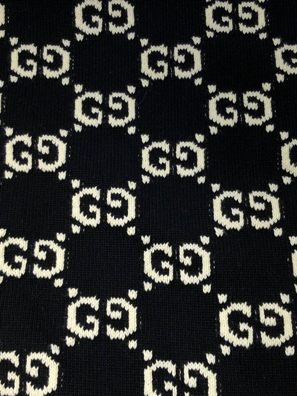 【中古品】【メンズ】 GUCCI グッチ GG JACQUARD BORDER KNIT496458 GGジャガード ボーダーニット セーター 141-250118-hi-16-tag カラー：ホワイト/ブラック 万代Net店