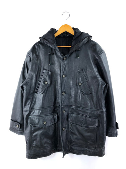 【現状渡し品】【メンズ】 R-1 HOMME Leather hood jacket 6266172 レザーフードジャケット アウター 147-250119-mo-08-tag サイズ：M カラー：ブラック 万代Net店