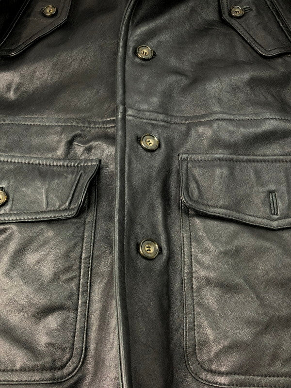 【現状渡し品】【メンズ】  R-1 HOMME Leather hood jacket 6266172 レザーフードジャケット アウター 147-250119-mo-08-tag サイズ：M カラー：ブラック 万代Net店