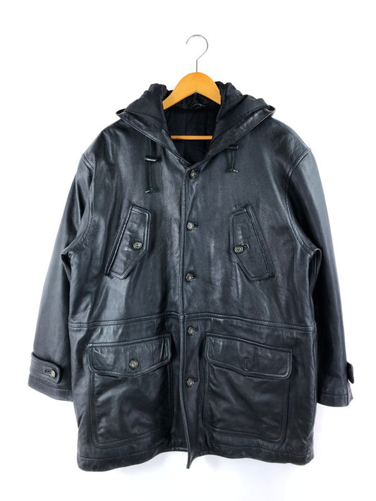 【現状渡し品】【メンズ】  R-1 HOMME Leather hood jacket 6266172 レザーフードジャケット アウター 147-250119-mo-08-tag サイズ：M カラー：ブラック 万代Net店