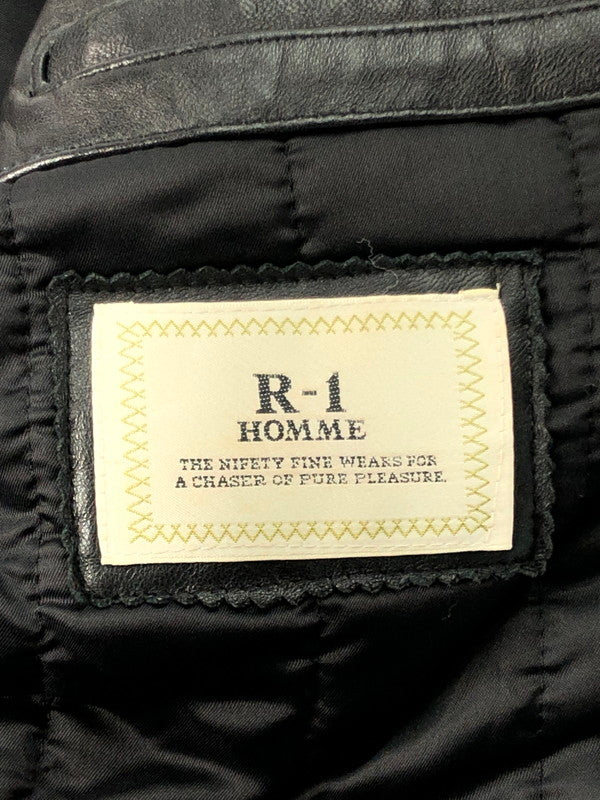 【現状渡し品】【メンズ】  R-1 HOMME Leather hood jacket 6266172 レザーフードジャケット アウター 147-250119-mo-08-tag サイズ：M カラー：ブラック 万代Net店