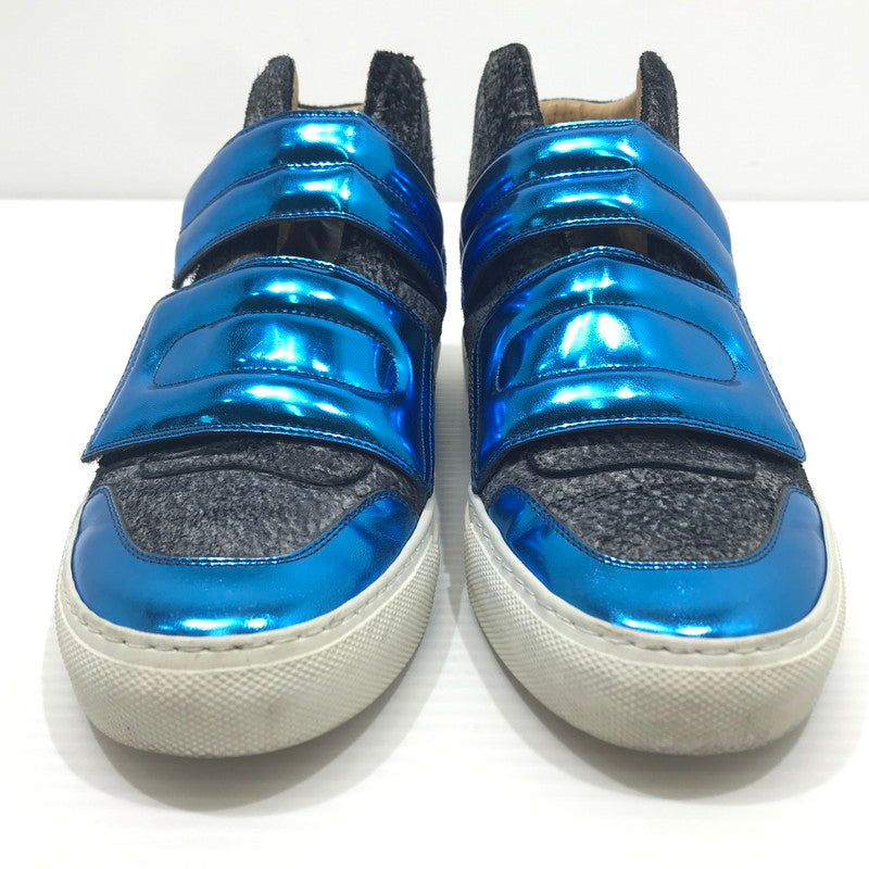 【中古品】【レディース】 MM6 エムエムシックス MAISON MARGIELA メゾンマルジェラ  METALLIC HIGHTOP SNEAKER メタリック ハイカットスニーカー 靴 183-250123-yk-01-tag サイズ：37 カラー：ブルー 万代Net店