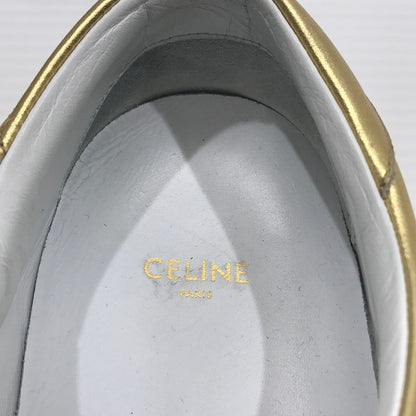 【中古品】【メンズ】 CELINE セリーヌ TRIOMPHE TR01L 400A01トリオンフ ローカット メタリック スニーカー 靴 183-250123-yk-02-tag サイズ：41 カラー：ゴールド 万代Net店