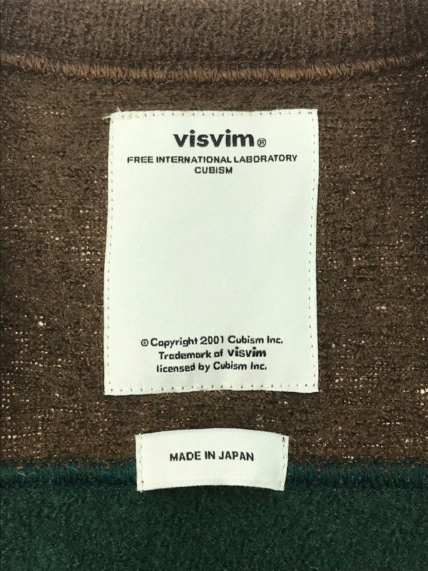 【中古品】【メンズ】 VISVIM ビズビム WOOL KNIT 0116205012005 ウールニット セーター トップス 140-250121-yk-14-tag サイズ：2 カラー：グリーン/ブラウン 万代Net店