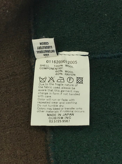 【中古品】【メンズ】 VISVIM ビズビム WOOL KNIT 0116205012005 ウールニット セーター トップス 140-250121-yk-14-tag サイズ：2 カラー：グリーン/ブラウン 万代Net店